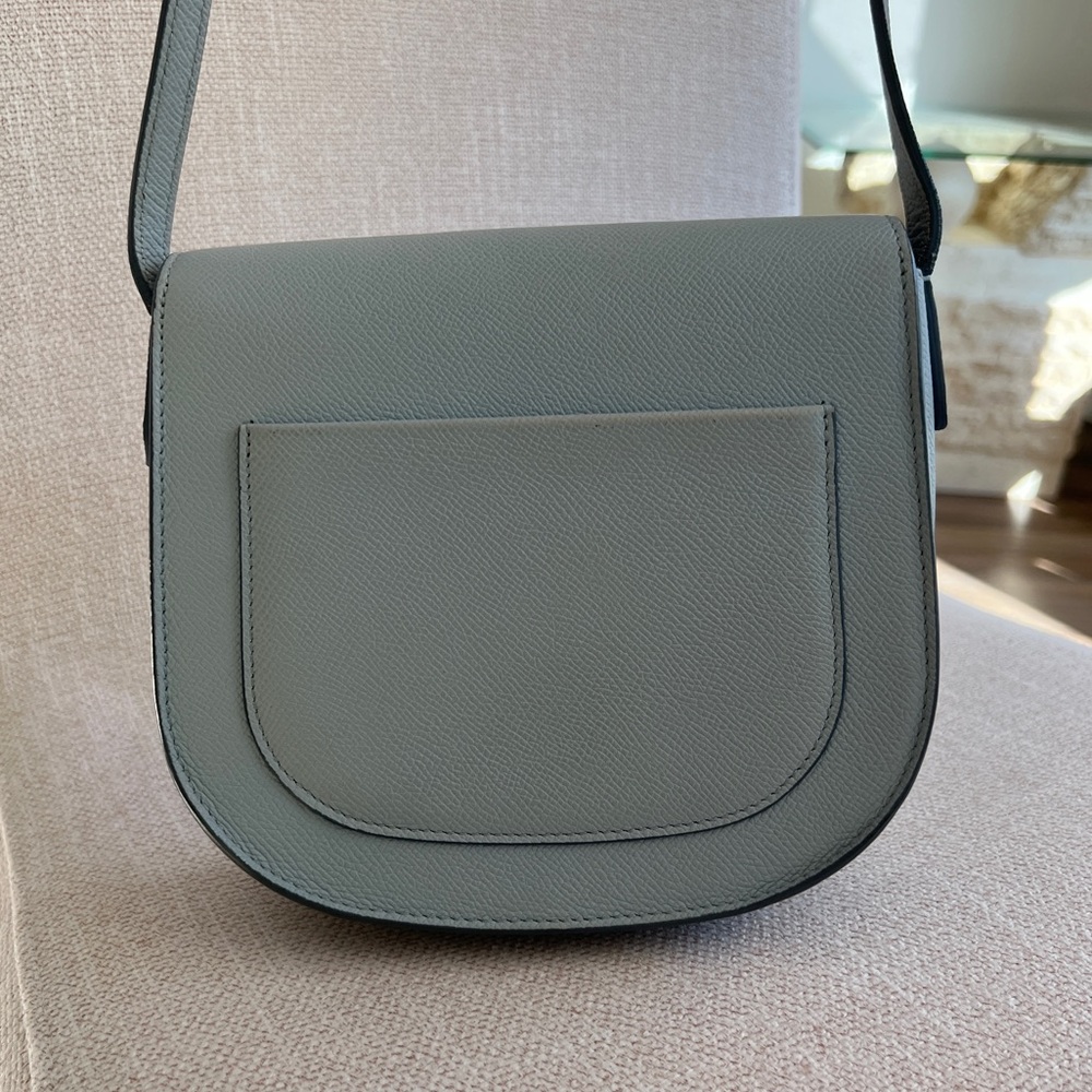 Rare Vintage CELINE Baby Blue Calfskin Trotteur Bag / CELINE Trotteur Bag - Picture 10 of 10